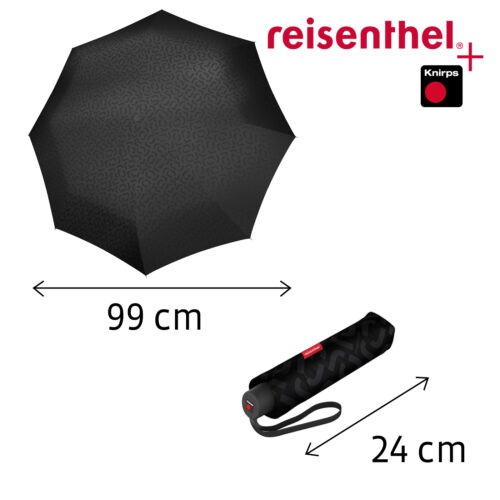 Deštník Reisenthel Umbrella Pocket Classic Signature black hot print